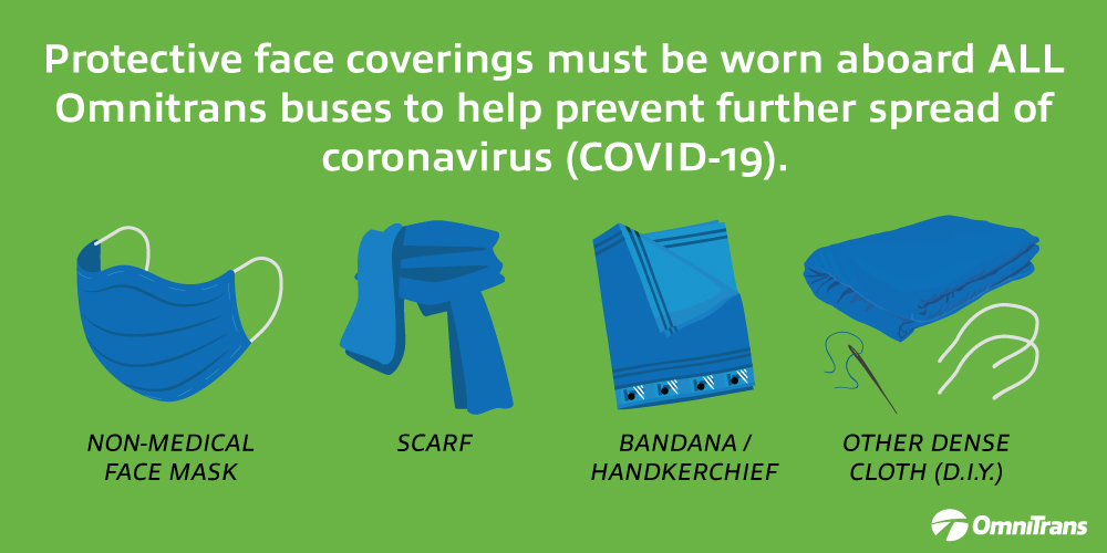 Face coverings required to board buses