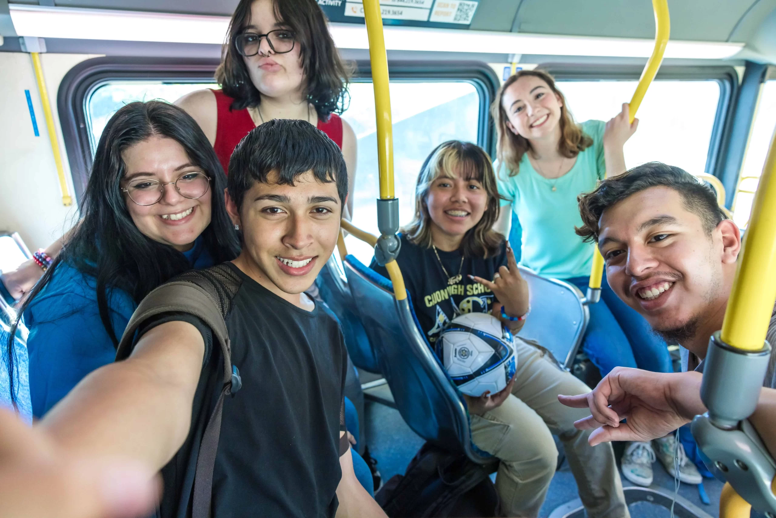 Students on Omnitrans bus