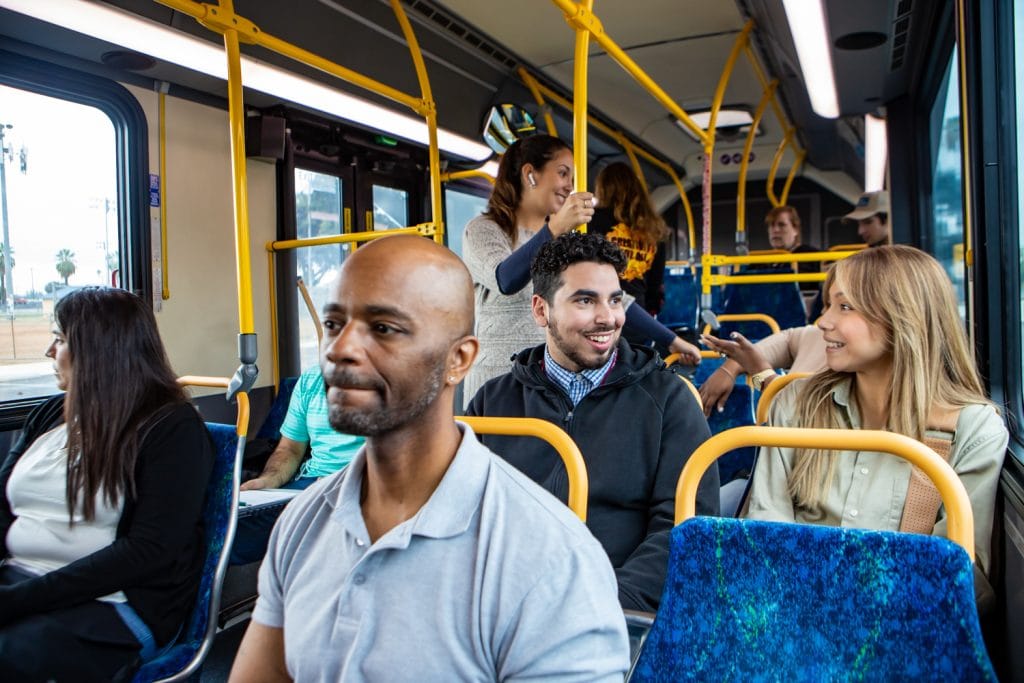 People on Omnitrans bus